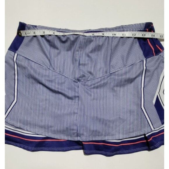 Lucky In Love Striped Tennis Golf Skort Kinetic Energy Flip Size Medium - Picture 3 of 11